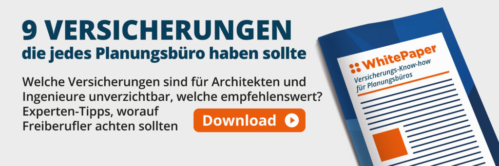 Whitepaper – 9 Versicherungen, die jedes Planungsbüro haben sollte